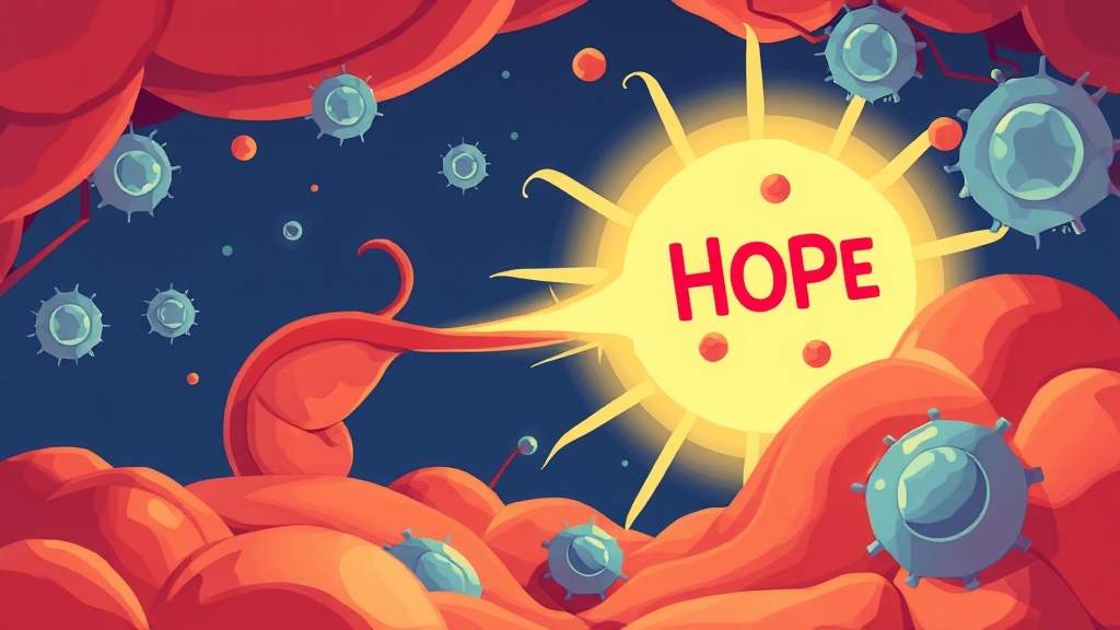 췌장암 병기별 생존율 (cartoon 스타일)