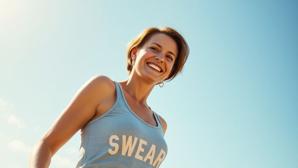 체중 감량을 위한 운동 가이드 (realistic 스타일)