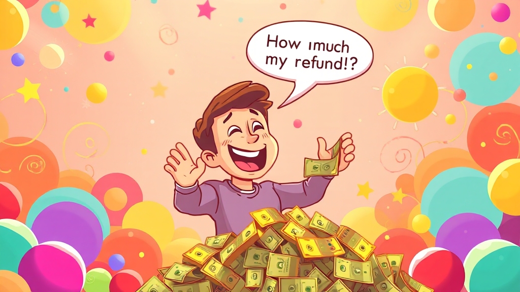 내 환급금, 얼마일까? (cartoon 스타일)