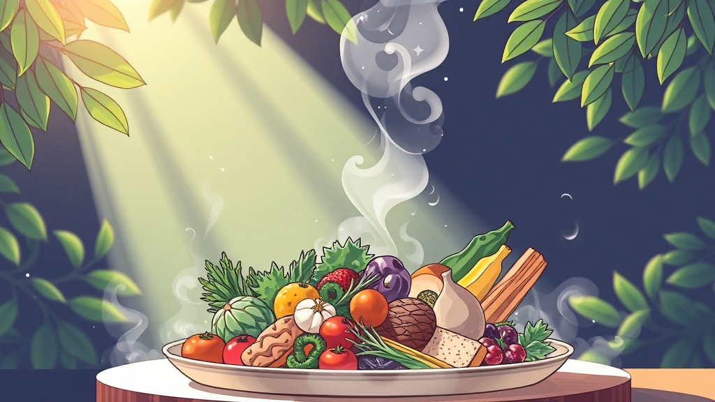 8체질 섭생표: 맞춤 음식 가이드 (illustration 스타일)