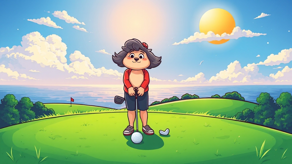 바다 품은 해비치CC 골프 여행 (cartoon 스타일)