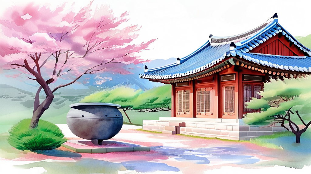 축제 즐길 거리와 지역 맛집: 풍성한 봄나들이 계획 세우기 (watercolor 스타일)