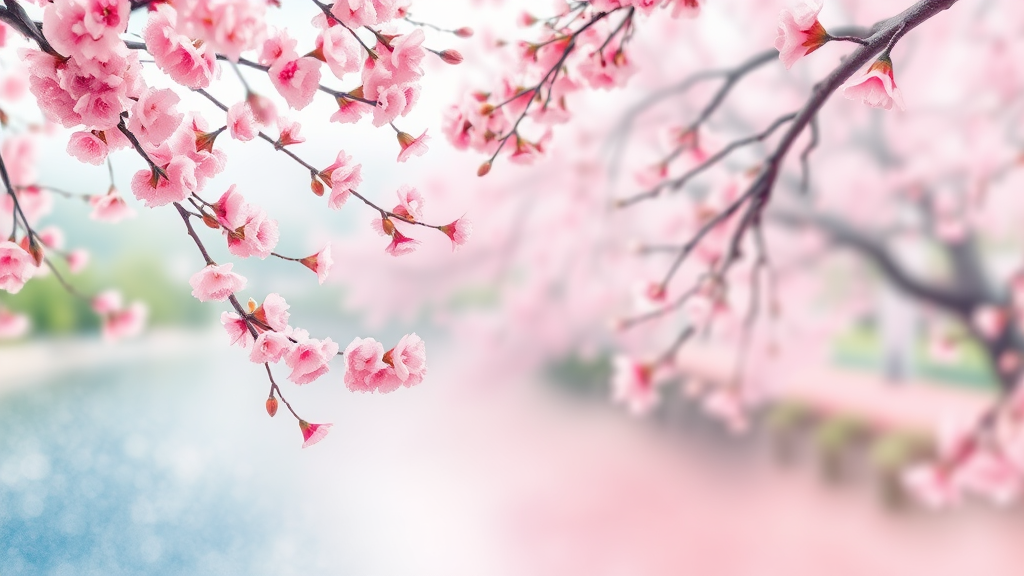 봄꽃의 향연: 매화, 산수유, 벚꽃 축제 명소 (watercolor 스타일)