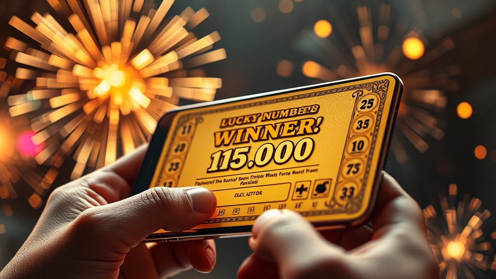 로또 당첨번호 확인 방법 (realistic 스타일)