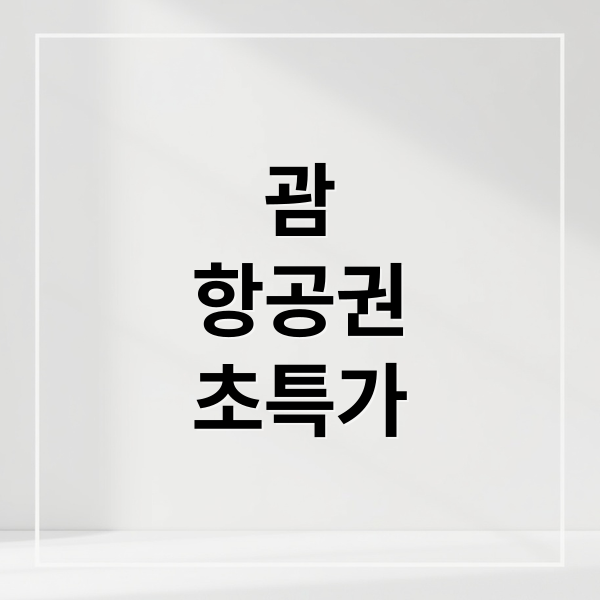 괌
항공권
초특가 (괌 항공권 10만원대 초특가)
