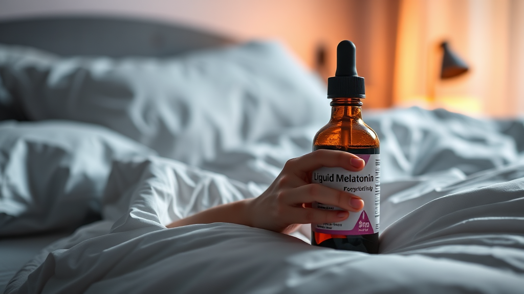 멜라토닌 복용법 및 권장량 (realistic 스타일)