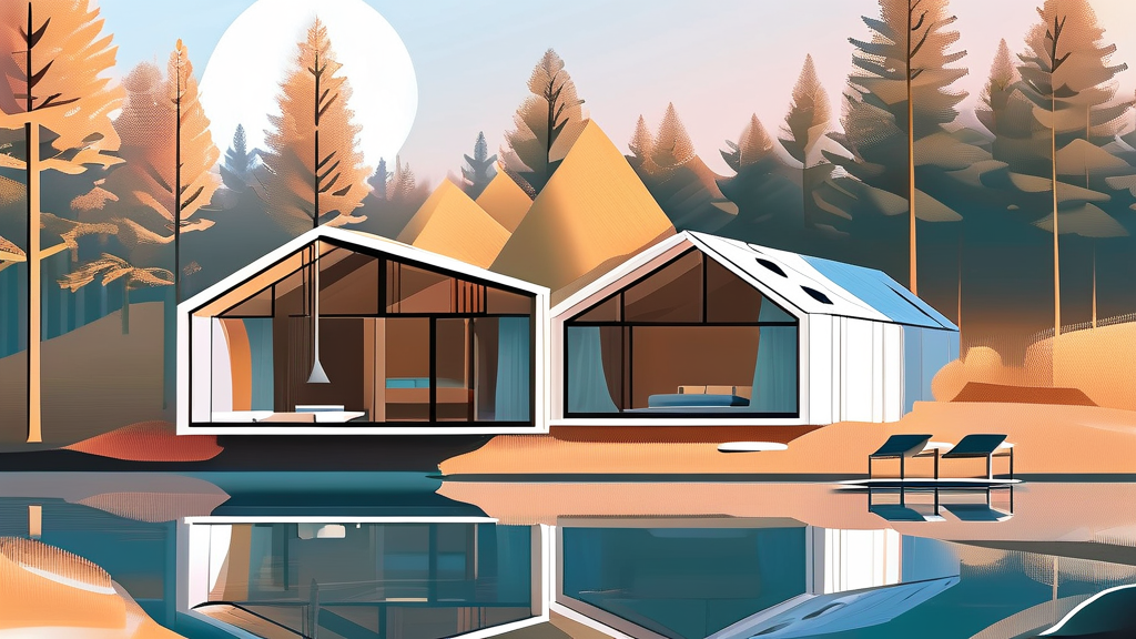 무의도 자연휴양림 객실 종류 및 가격 정보 (illustration 스타일)