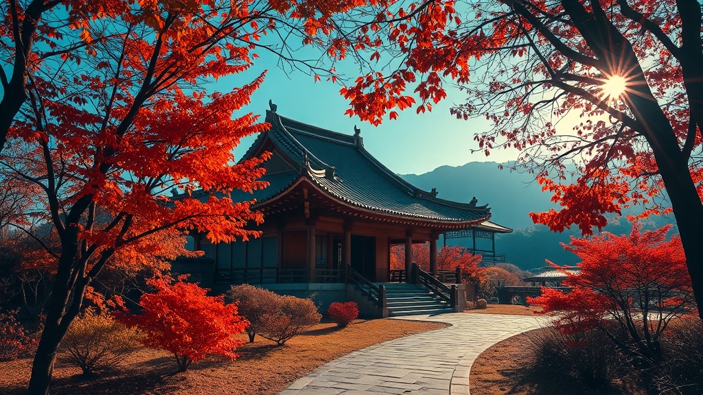 단풍 절정 시기는 언제? (realistic 스타일)