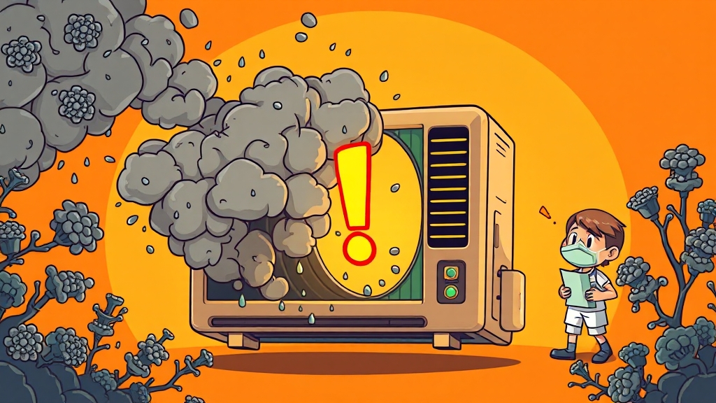 냄새 원인과 건강 위험성 (cartoon 스타일)