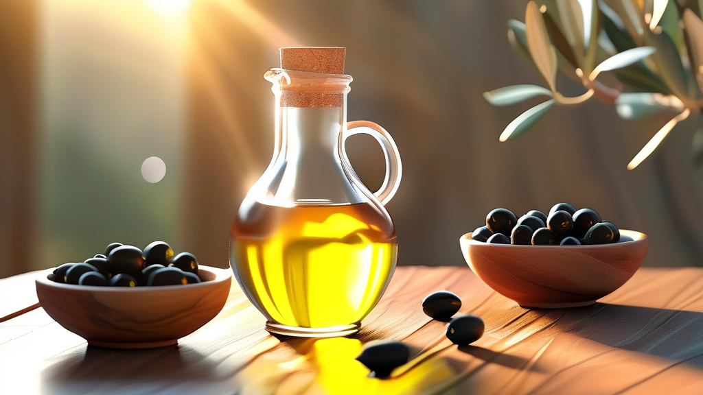 올리브유 섭취 후 달라진 몸의 변화 (realistic 스타일)