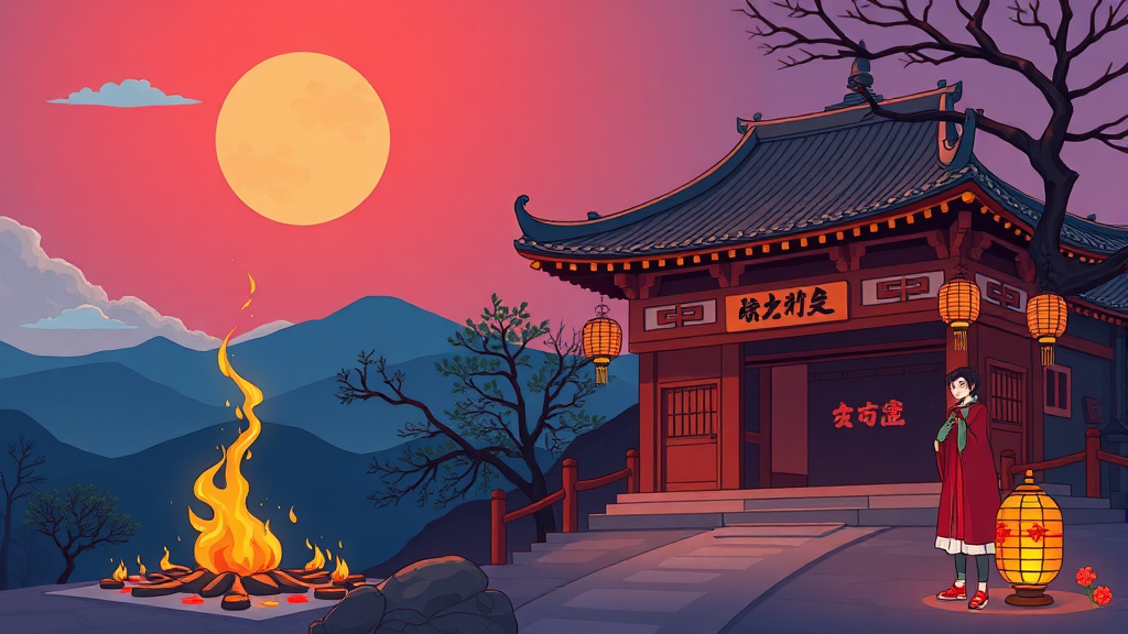 낙화놀이의 역사와 숨겨진 이야기 (cartoon 스타일)