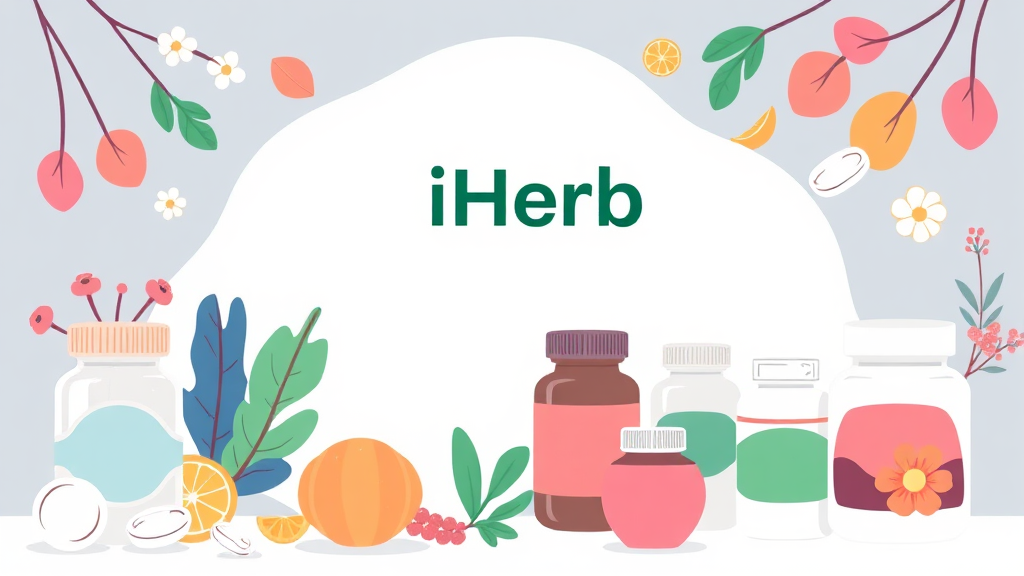 아이허브 쇼핑 꿀팁: 할인코드 활용 및 현명한 제품 선택 가이드 (illustration 스타일)