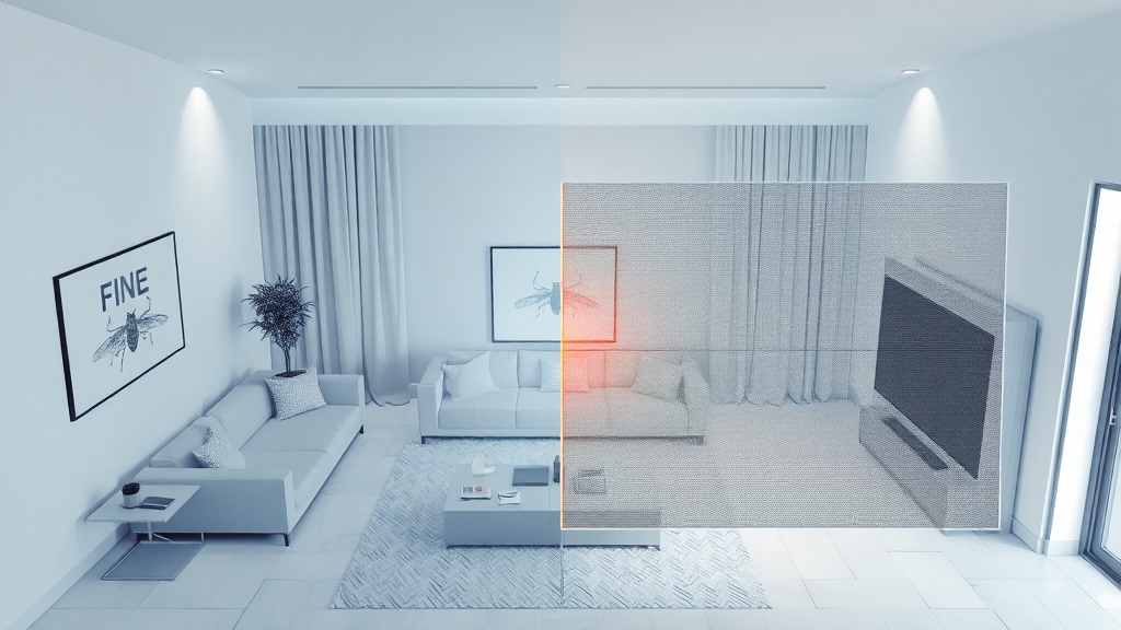 미세 vs 일반, 어떤 방충망이 좋을까? (illustration 스타일)