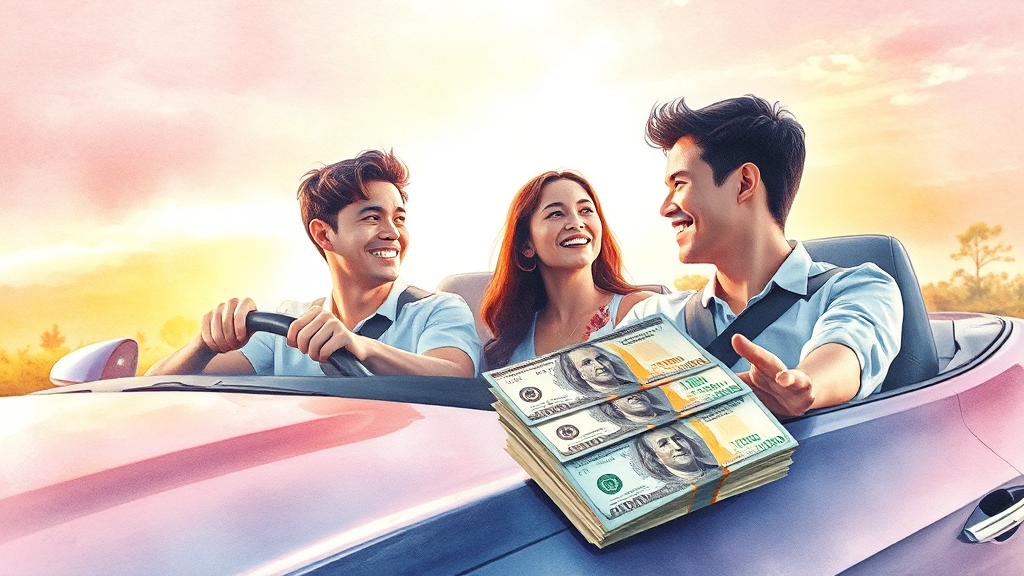 운전 습관과 보험료 할인 (watercolor 스타일)