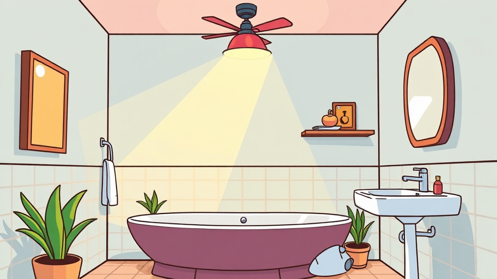 스마트싱스 욕실 환풍기 자동화, 실제 작동 모습은? (cartoon 스타일)