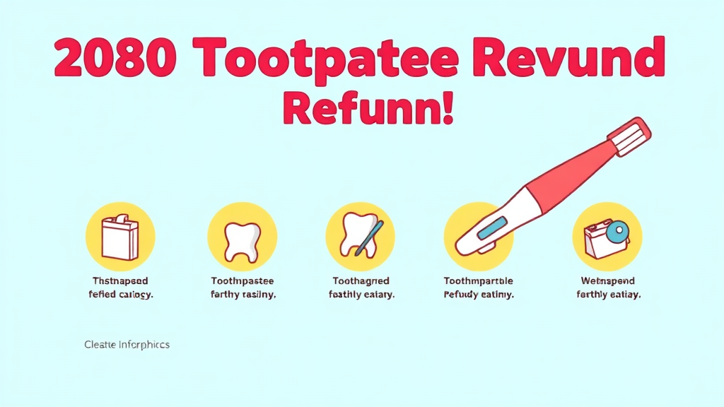 2080 치약 환불 방법 (cartoon 스타일)