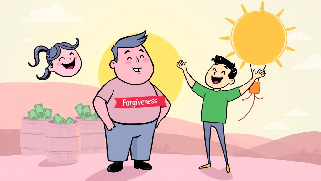 빚탕감 정책, 왜 중요할까요? (cartoon 스타일)