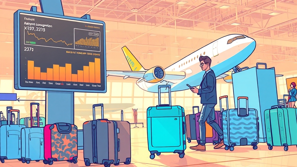 실시간 공항 혼잡도 확인법 (illustration 스타일)
