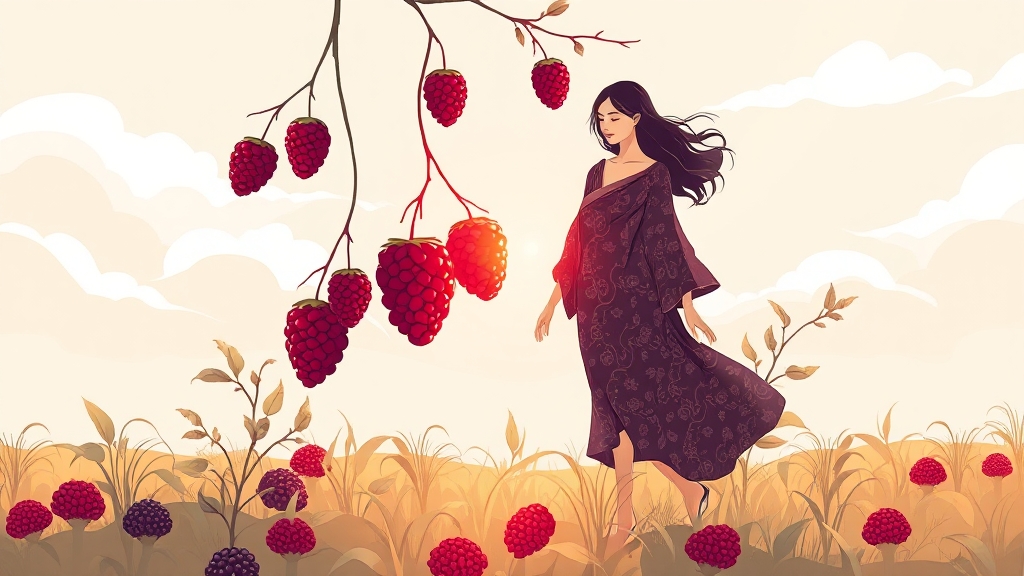오디, 항산화 작용과 여성 건강 관리 (illustration 스타일)