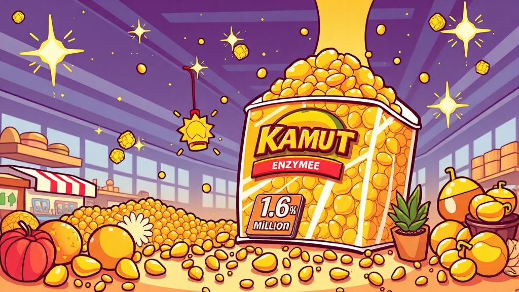 카무트 효소, 가격 비교 꿀팁 (cartoon 스타일)