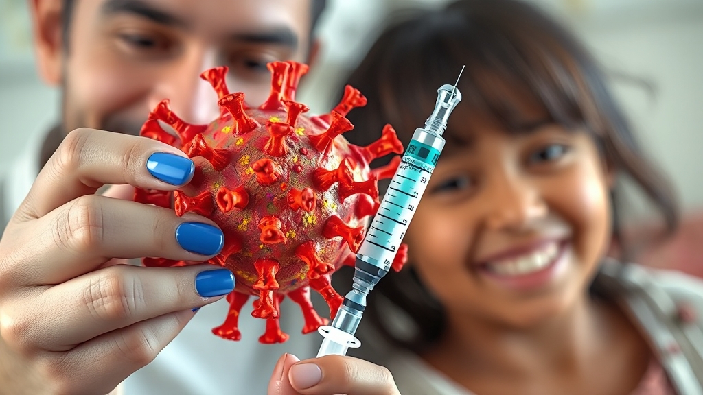 독감 백신 종류와 대상 (realistic 스타일)