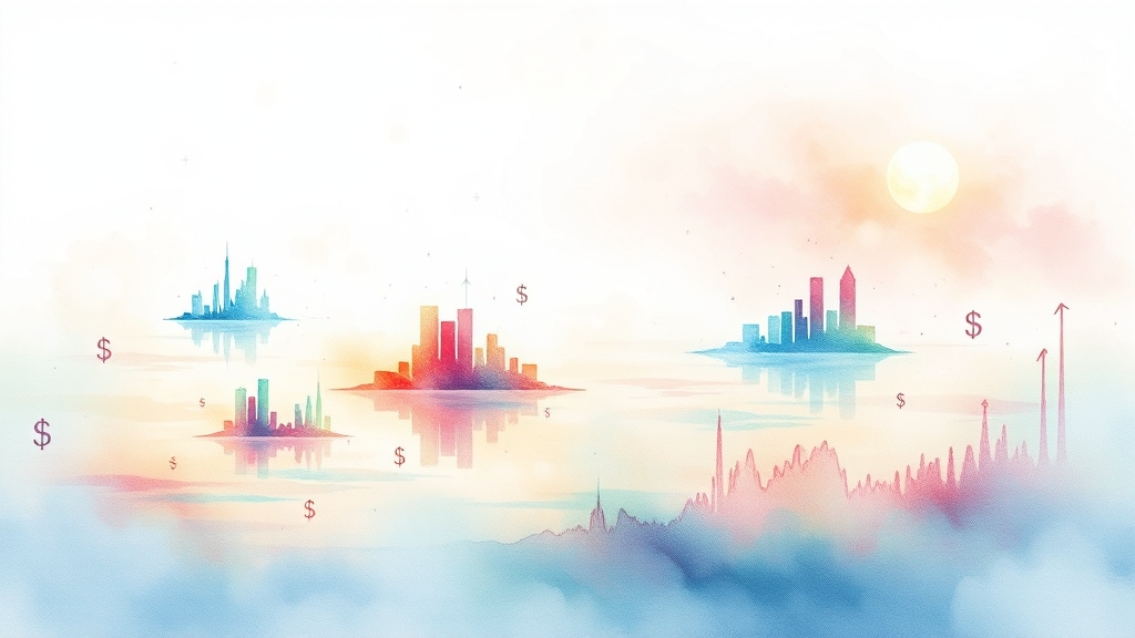 미국 경제 지표 및 정책 변화 (watercolor 스타일)