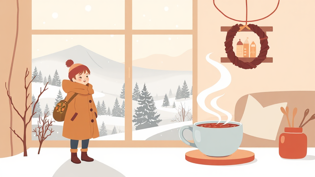 얇은 옷 여러 겹, 보온 효과 UP! (illustration 스타일)