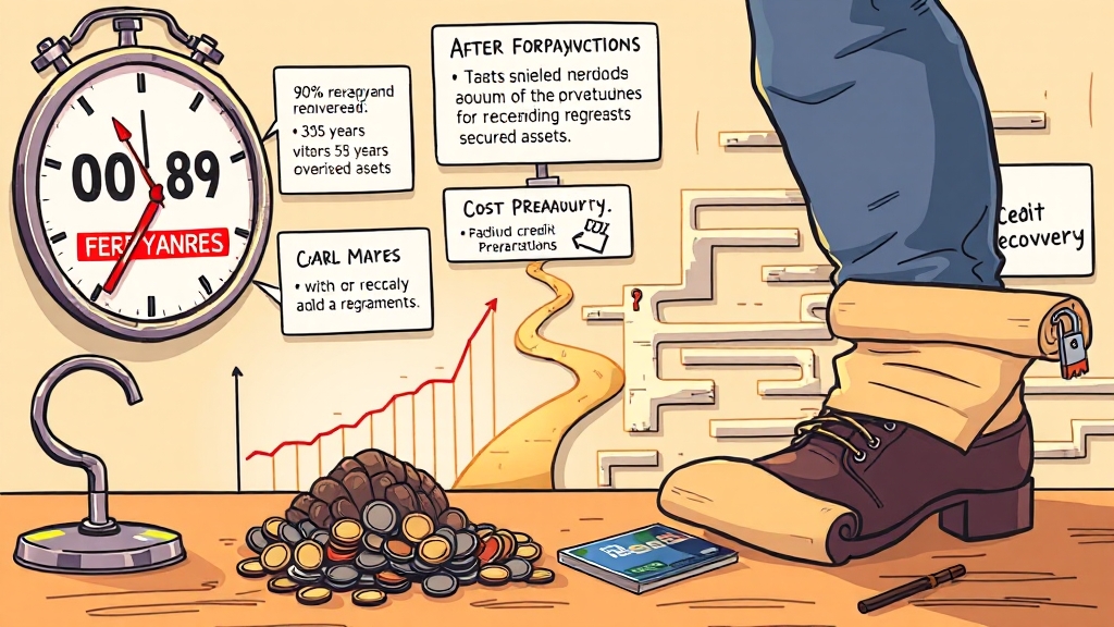 개인회생 장단점 비교 (cartoon 스타일)