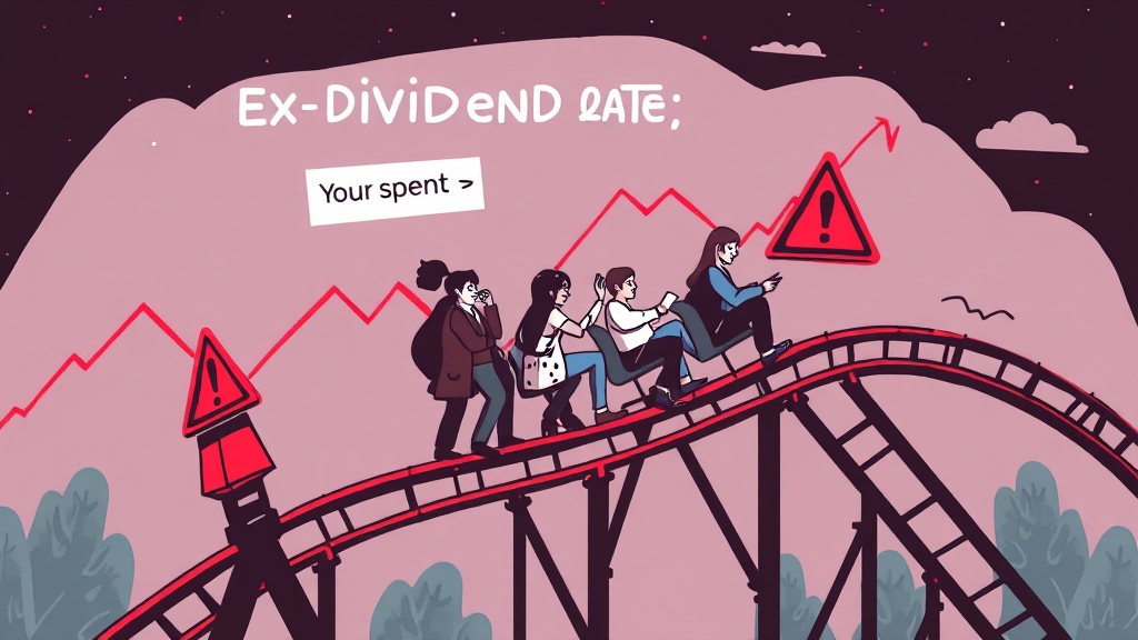 배당락, 주가 하락 주의보? (illustration 스타일)