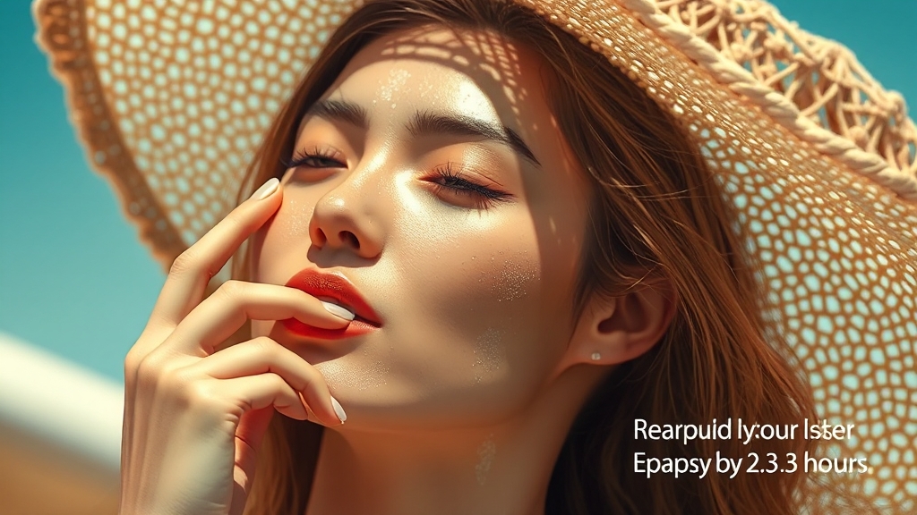 자외선 차단제 사용법 (realistic 스타일)
