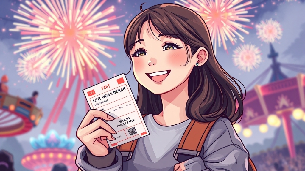 롯데월드 수험생 할인 (illustration 스타일)