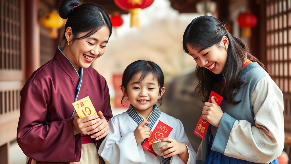 새해 인사말에 담긴 의미와 전통 (realistic 스타일)