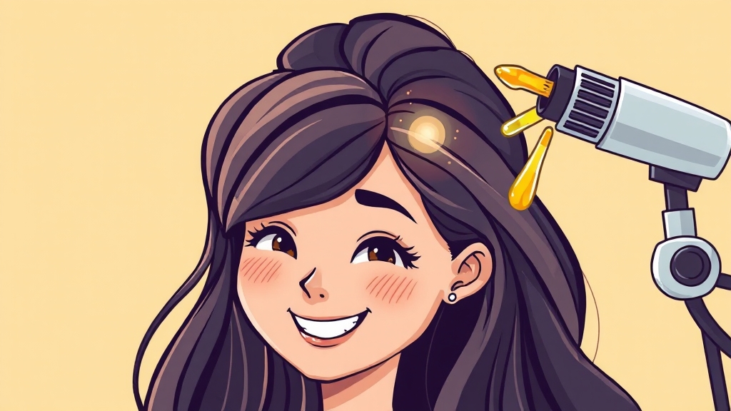 영양제 외 효과적인 탈모 관리법 (cartoon 스타일)