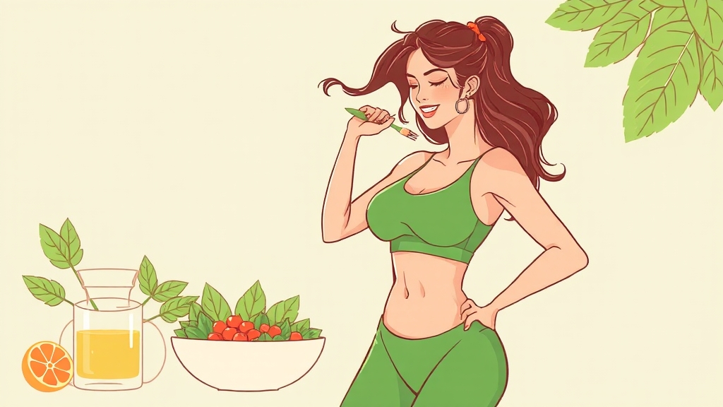 다이어트 활용 전략 (illustration 스타일)