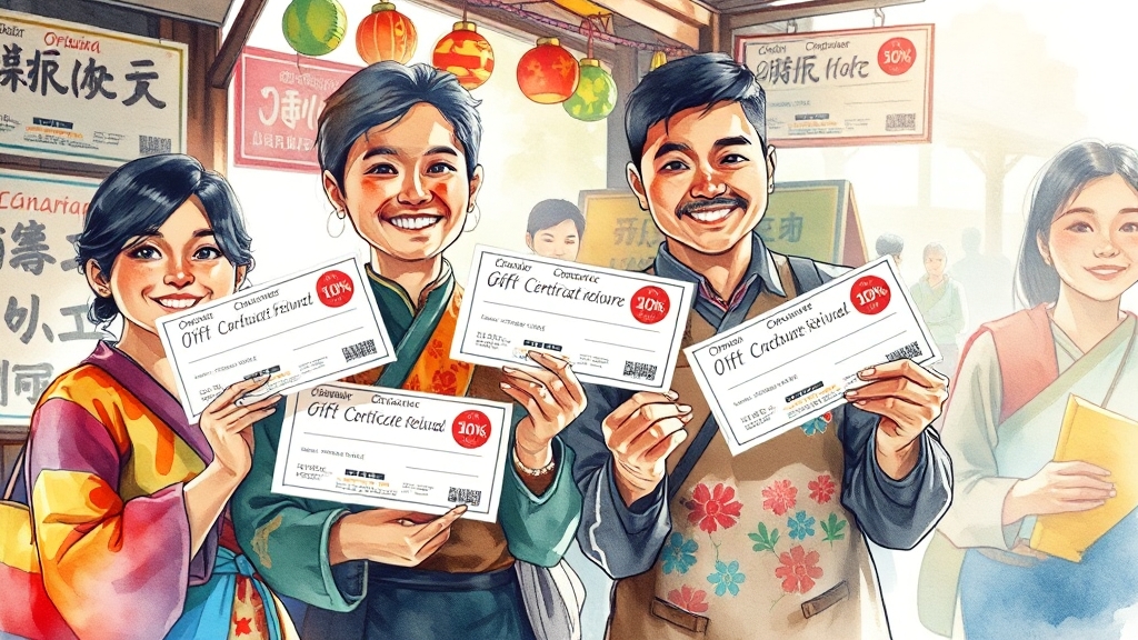 지역 경제를 살리는 착한 소비 (watercolor 스타일)