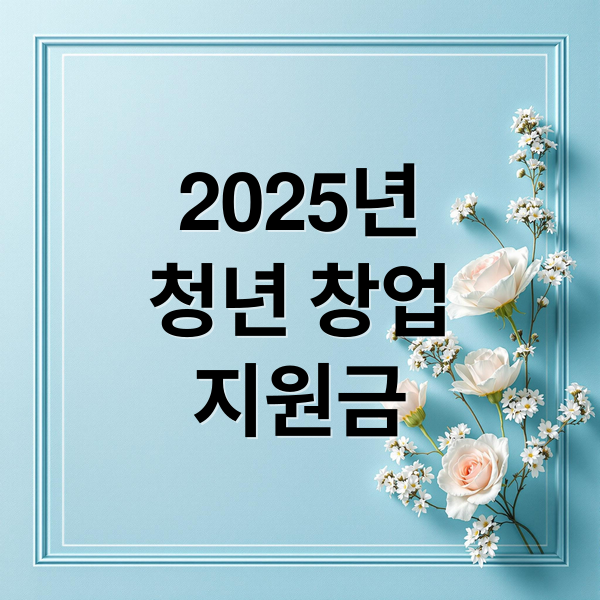 2025년
청년 창업
지원금 (청년 창업 지원금)