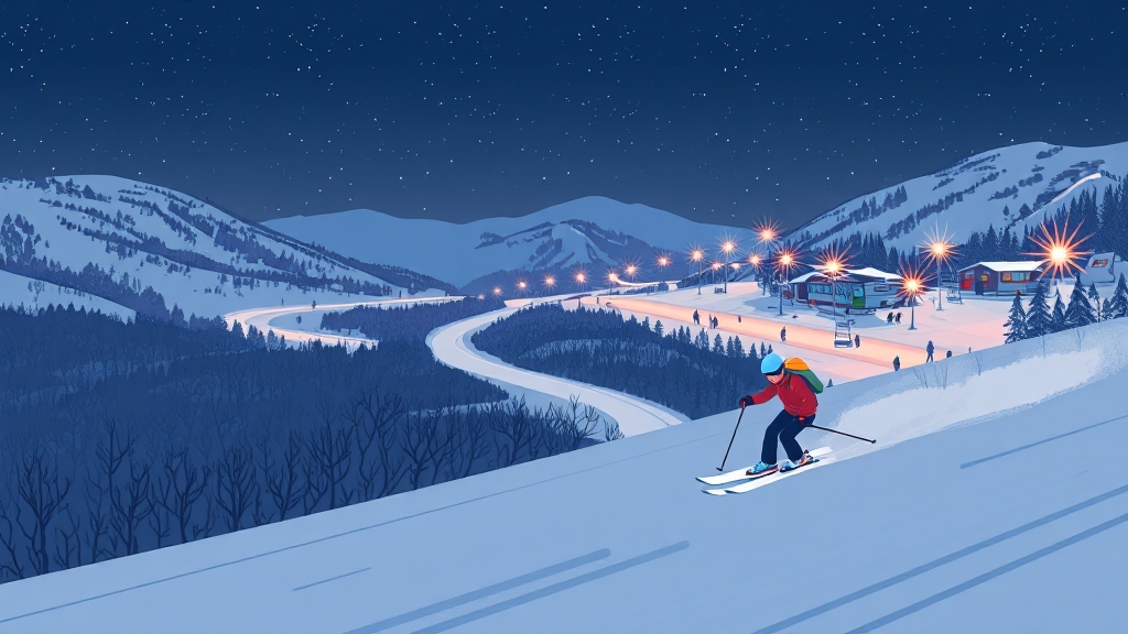 수도권 스키장 정보 (illustration 스타일)