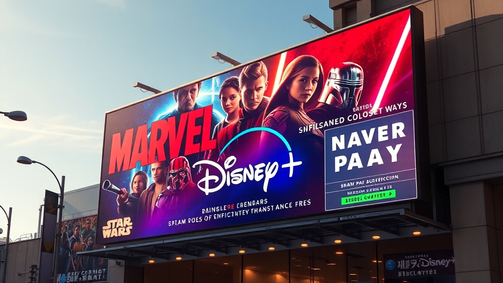 OTT 트렌드: 디즈니+ 선택 이유 (realistic 스타일)