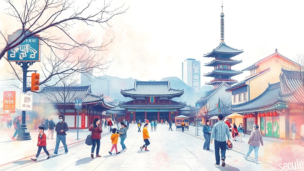 서울 지도 관련 서비스 및 연계 정보 (watercolor 스타일)