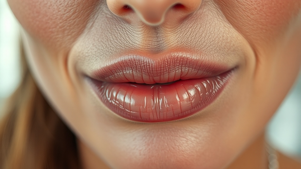 바세린 & 꿀 입술팩 효과 (realistic 스타일)