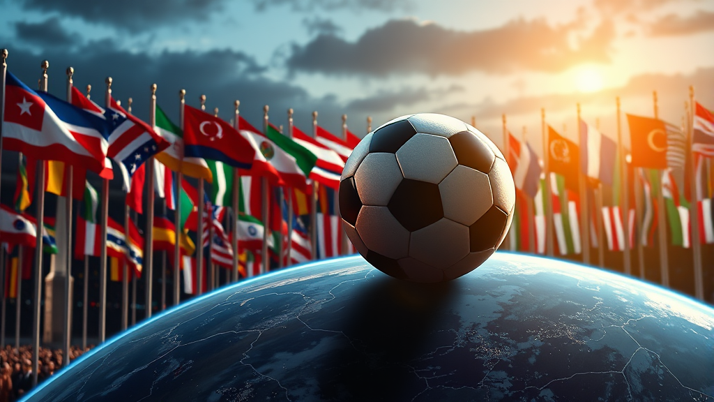 2026 월드컵 조추첨 개요 (realistic 스타일)