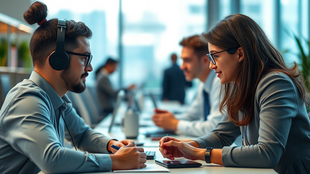 AI 시대에 요구되는 사무직 역량 (realistic 스타일)