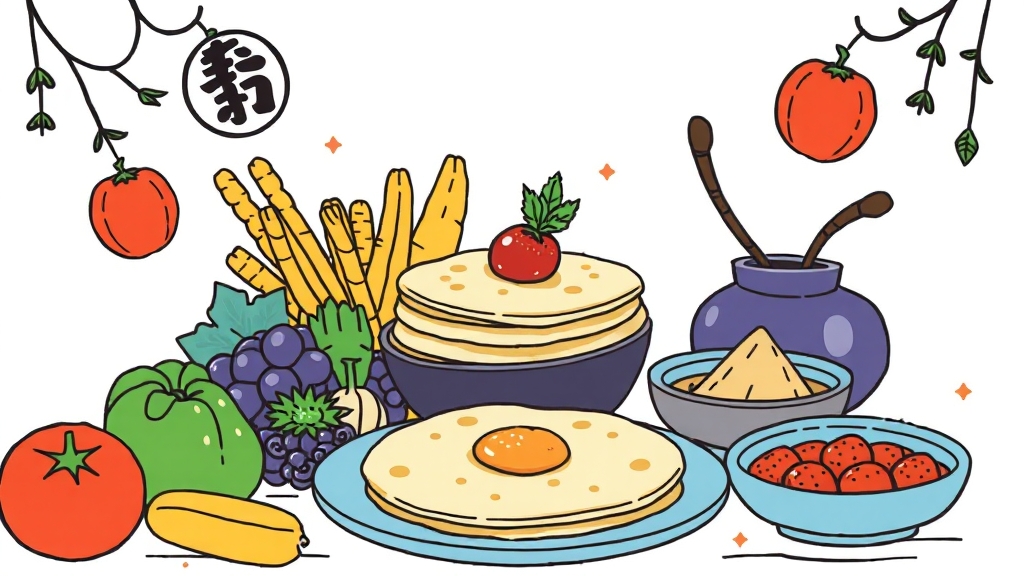 성묘 후 남은 음식 처리 방법 (illustration 스타일)