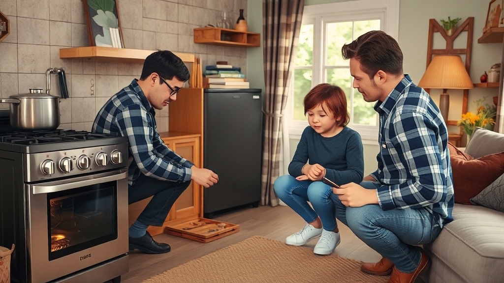 이사 시 가스 이전/설치 절차 (realistic 스타일)