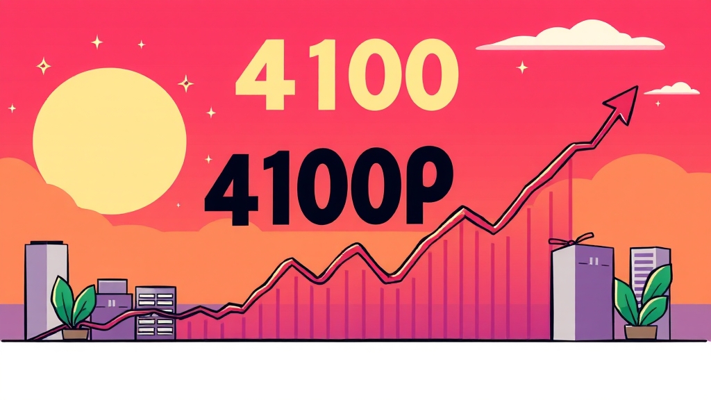 코스피 4100 시대 개막 (cartoon 스타일)