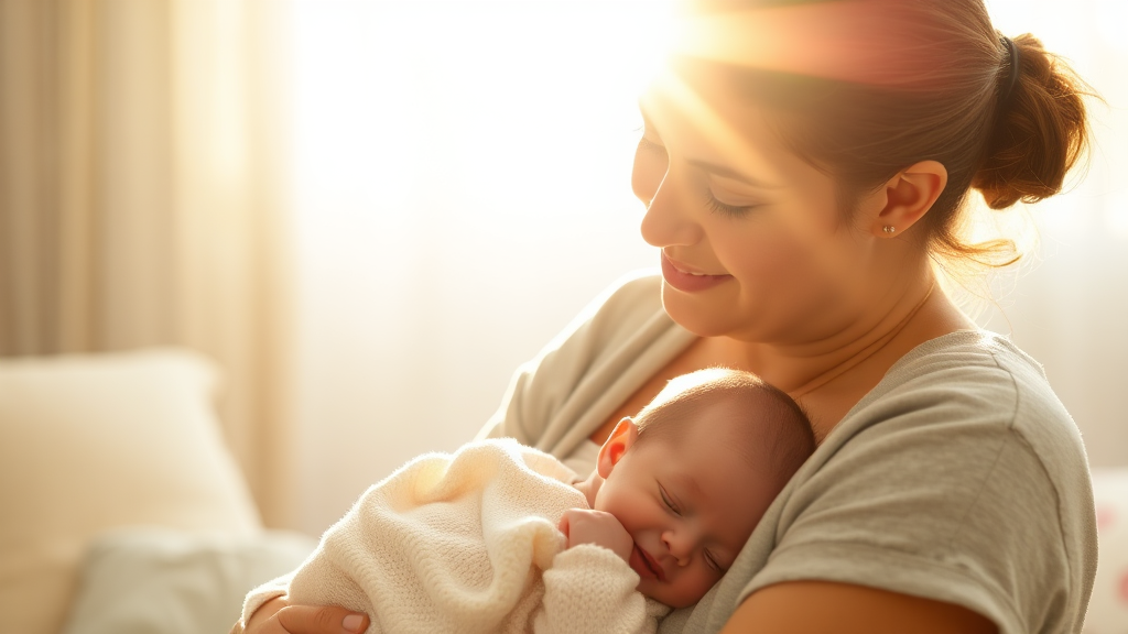 산후조리, 정부 지원과 함께! (realistic 스타일)