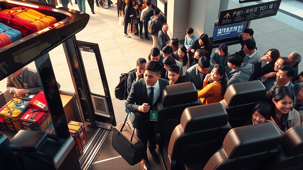 탑승 위치 및 이용 꿀팁 (realistic 스타일)