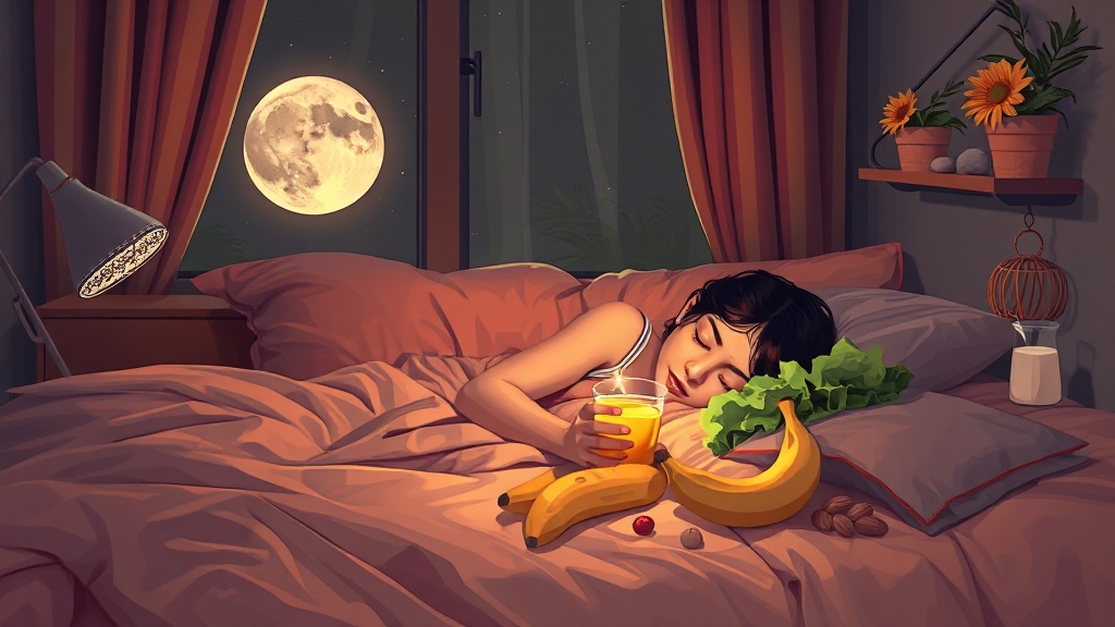 열대야 극복을 위한 숙면 가이드와 건강 관리법 (2025 최신) 7 열대야에 좋은 식품 & 음료 (illustration 스타일)