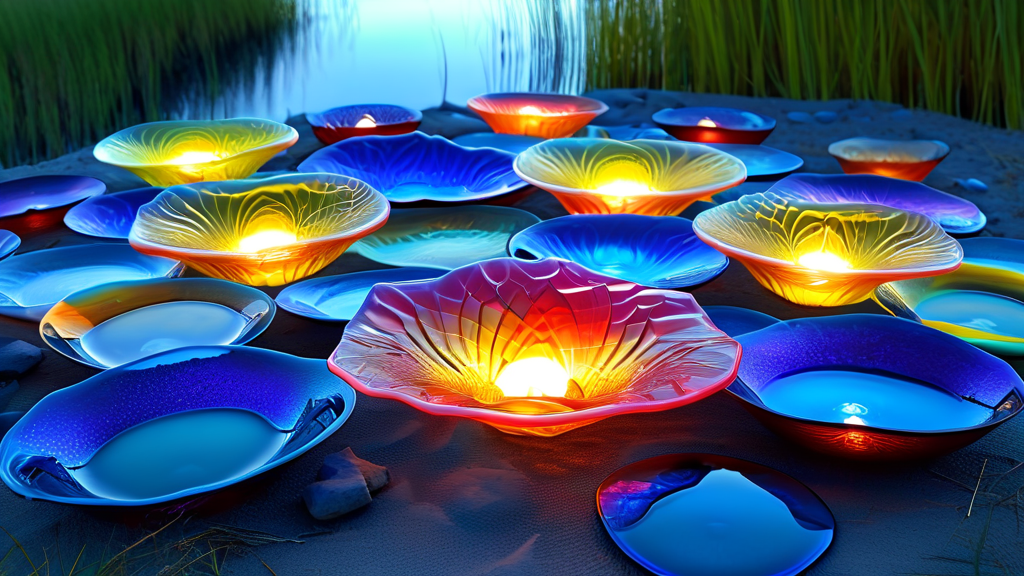 오감 만족 체험: 유리 공예와 야외 조각공원 (realistic 스타일)