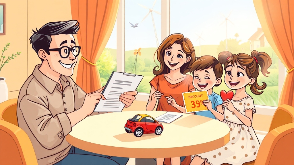 가족 & 자녀 할인, 혜택 놓치지 마세요! (cartoon 스타일)